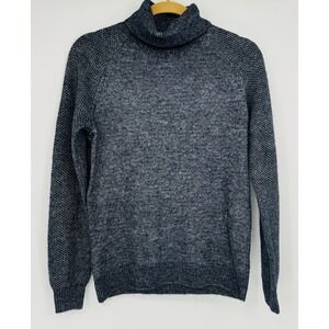 LOFT Stitchy Turtleneck‎ Sweater Women's XS Marled Deep Blue New With Tags